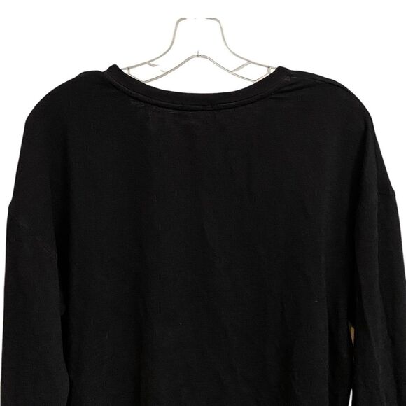 Splendid Dream Slub Pullover Sweater Sweatshirt Women's Size S Black Soft Lounge - Picture 11 of 16